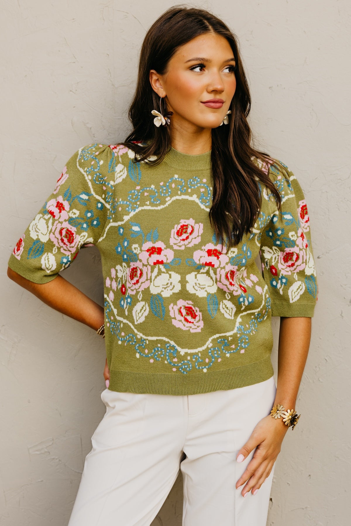 The Addisyn Floral Sweater Top