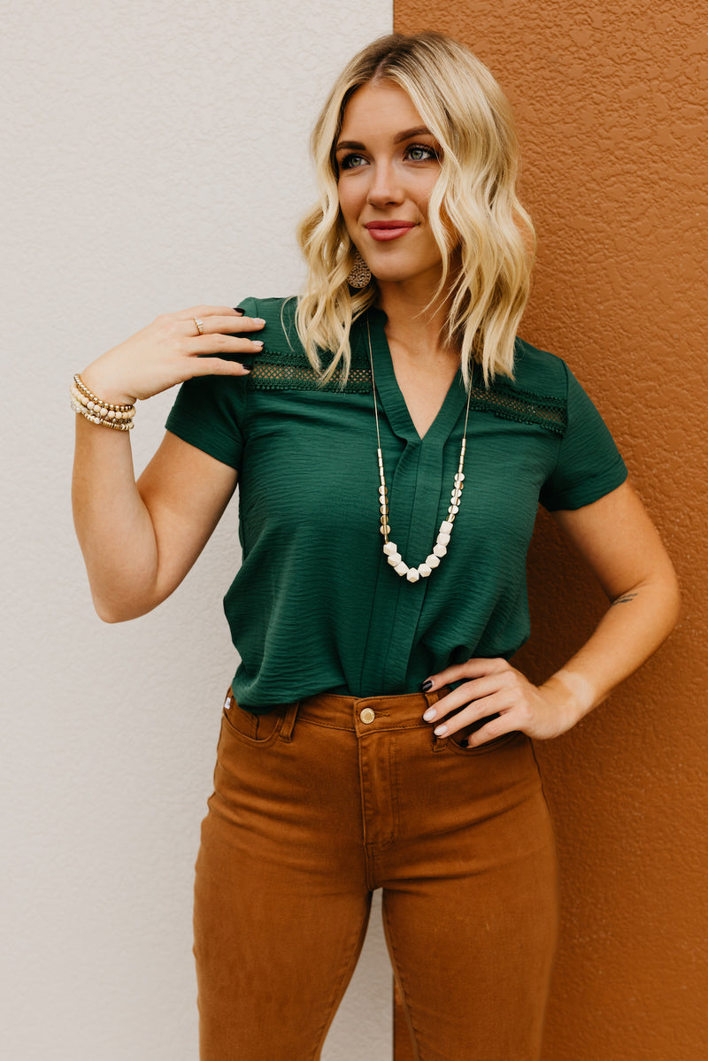 The Noor Eyelet Trim Top