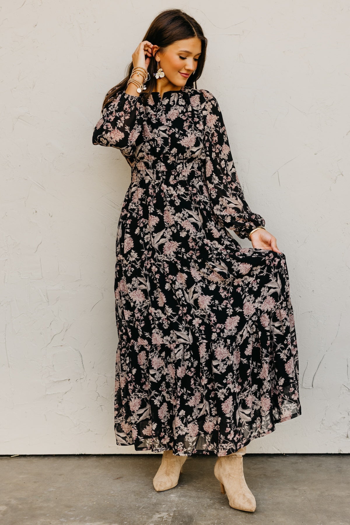 The Maren Floral Tiered Maxi Dress