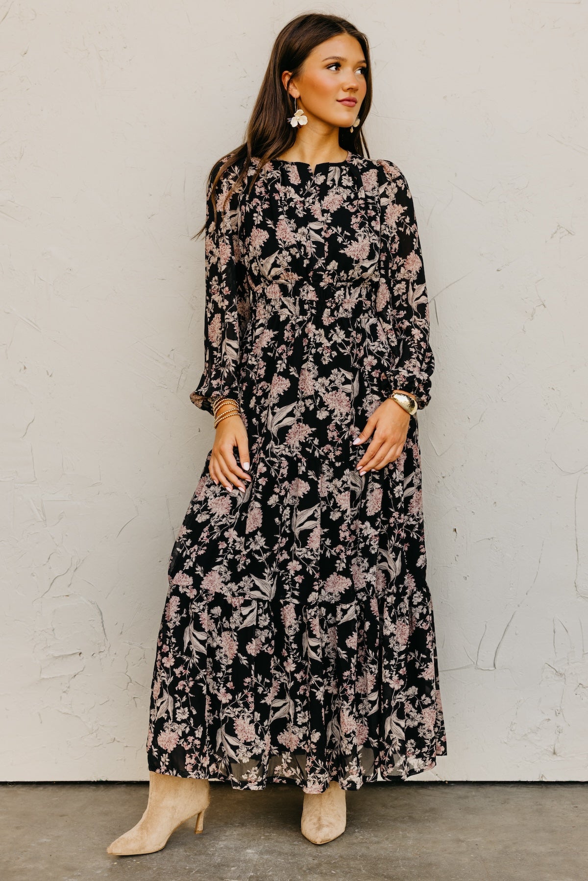 The Maren Floral Tiered Maxi Dress