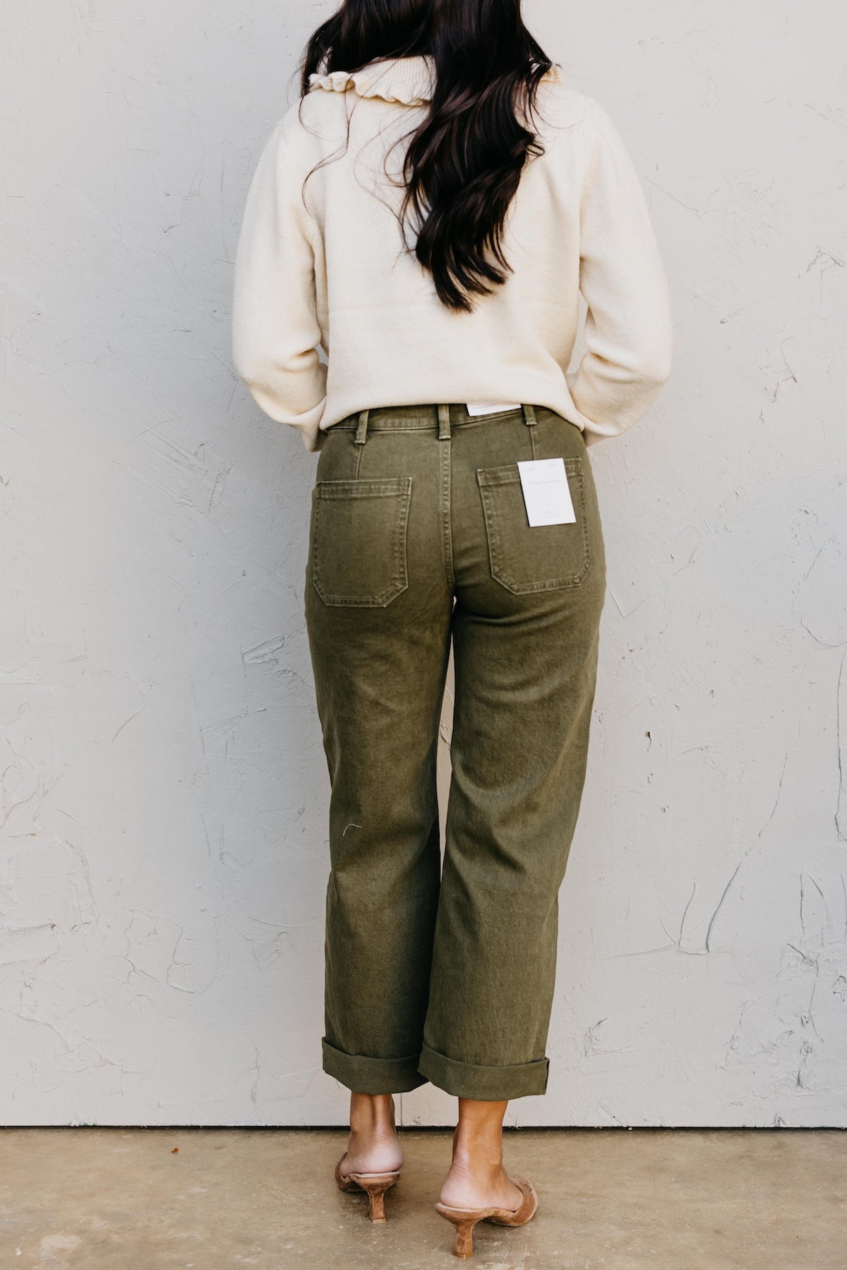 Flying Monkey | High Rise Slim Wide Leg Tab Denim