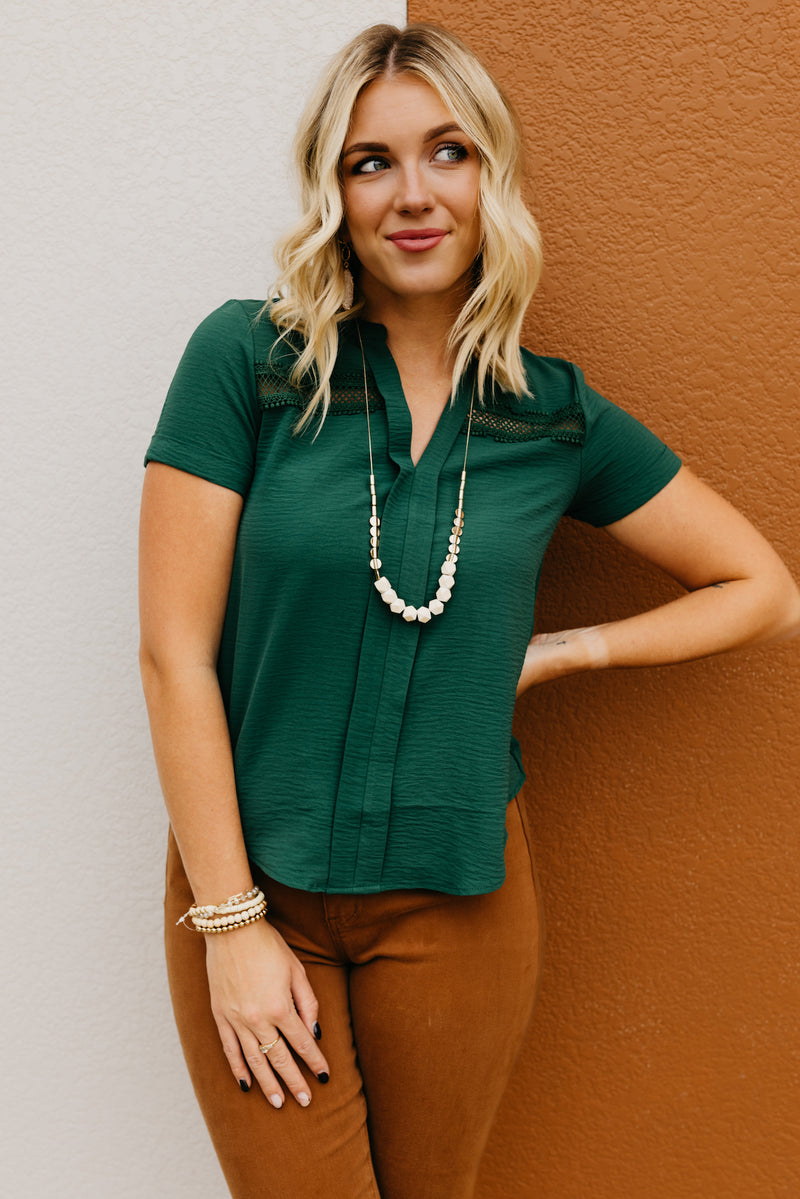 The Noor Eyelet Trim Top