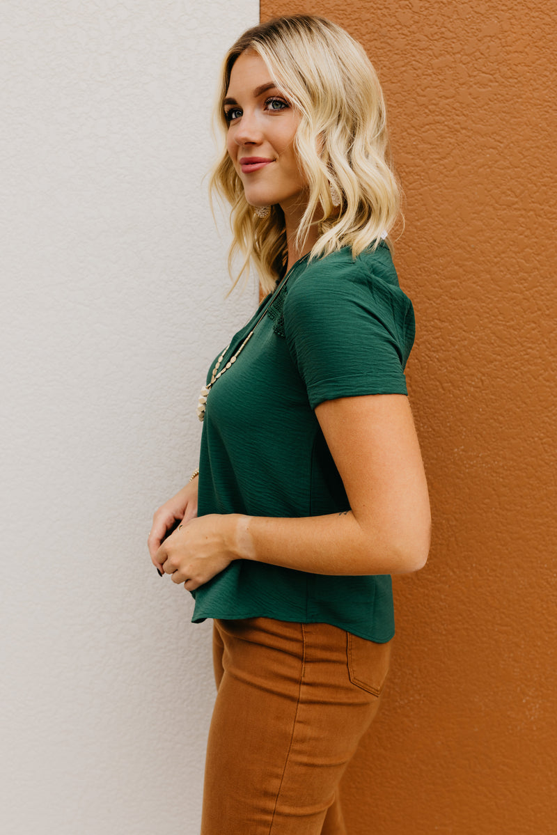 The Noor Eyelet Trim Top