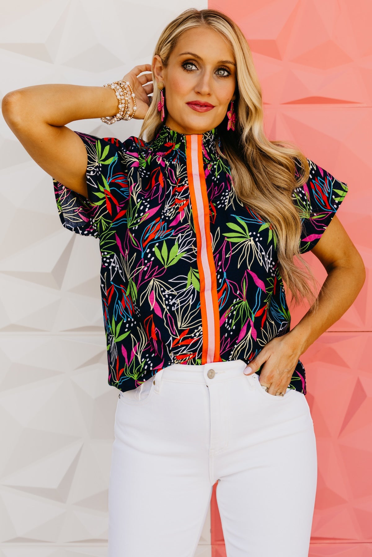 The Daphne Tape Trim Blouse
