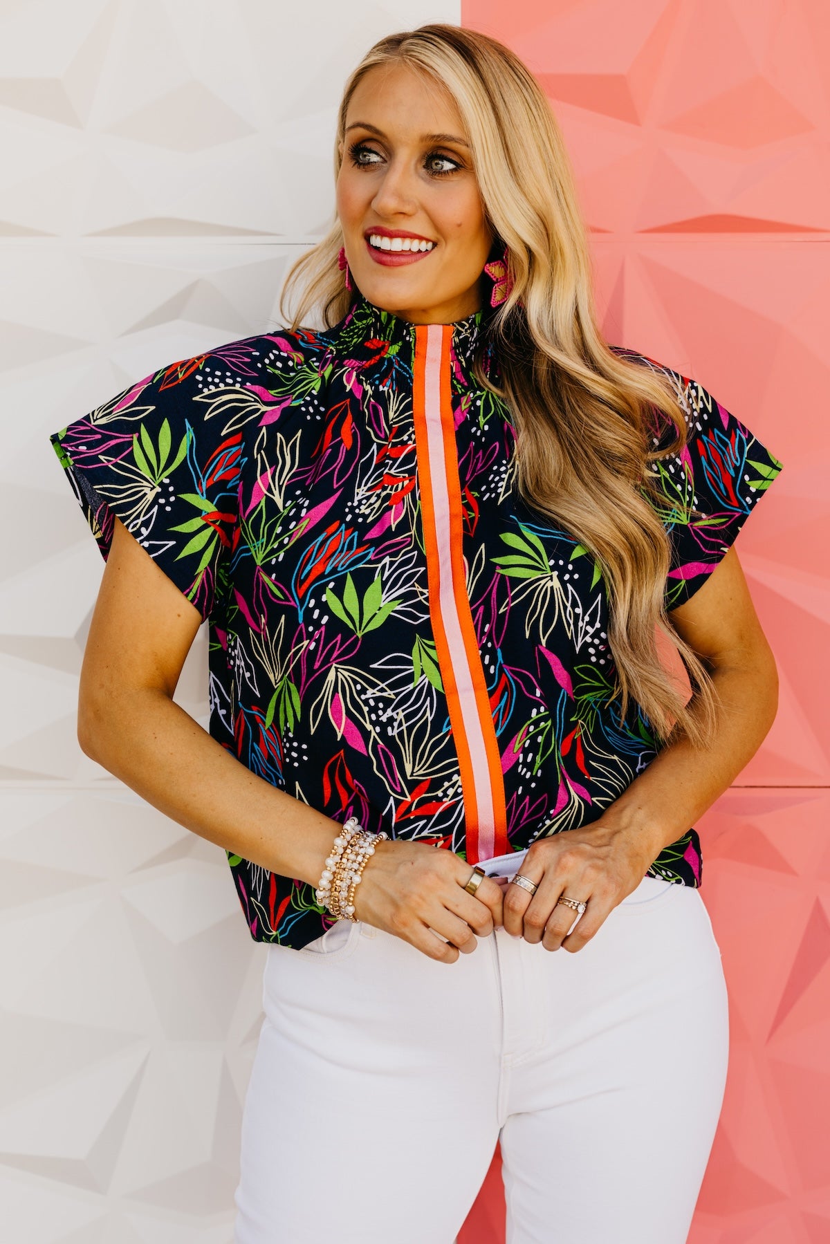 The Daphne Tape Trim Blouse
