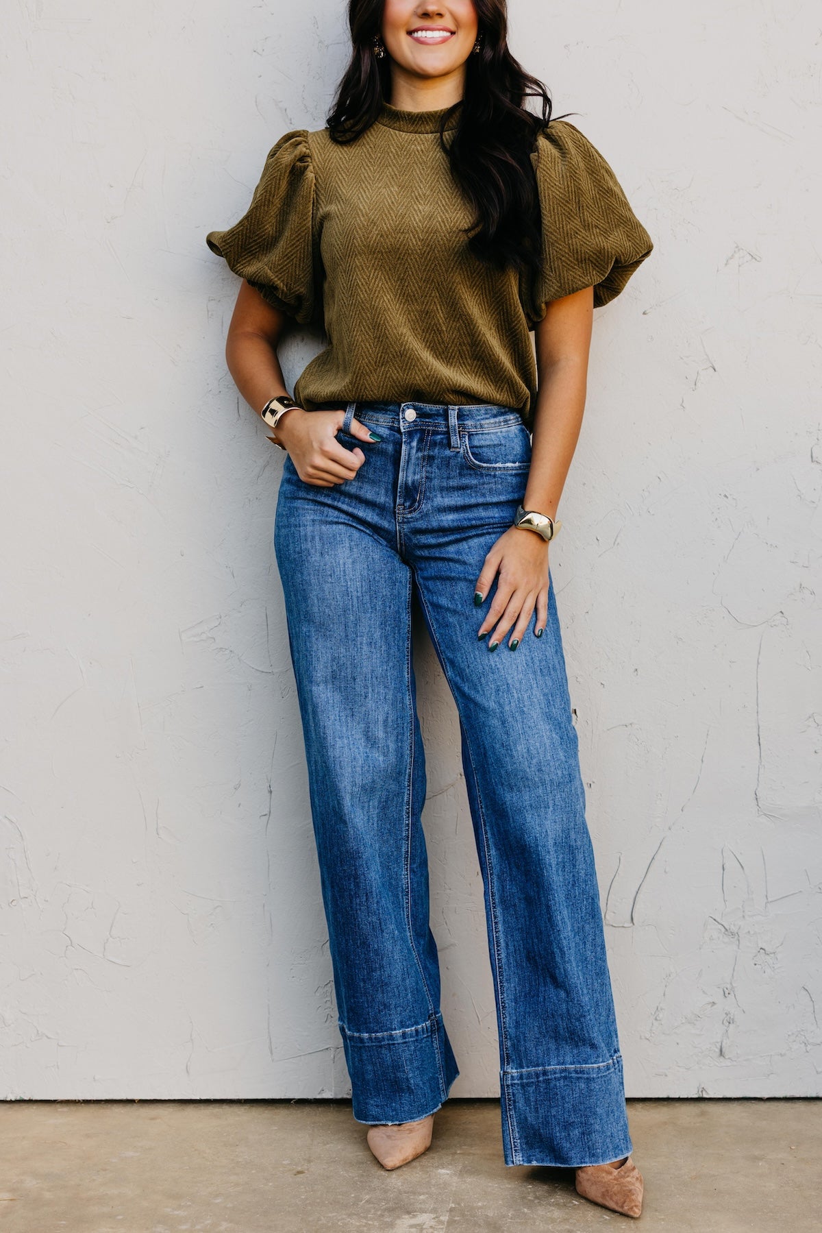 Bridge by Gly by Vervet Denim | High Rise A-Line Wide Leg Denim