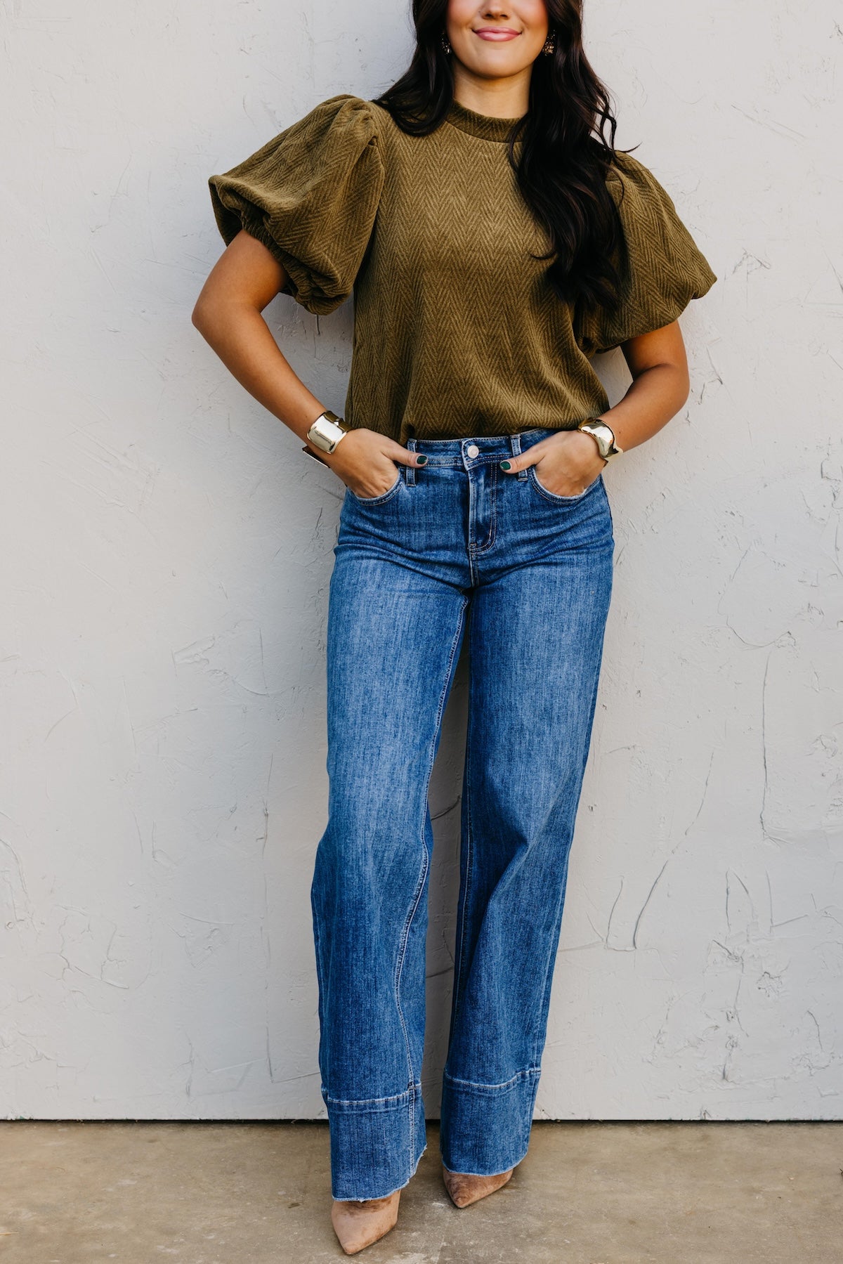 Bridge by Gly by Vervet Denim | High Rise A-Line Wide Leg Denim