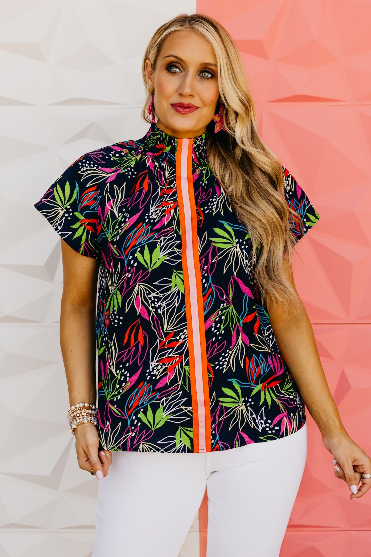 The Daphne Tape Trim Blouse