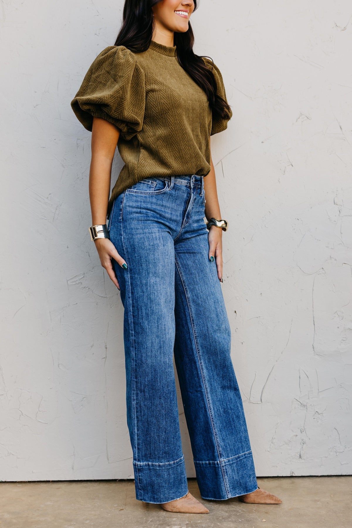 Bridge by Gly by Vervet Denim | High Rise A-Line Wide Leg Denim