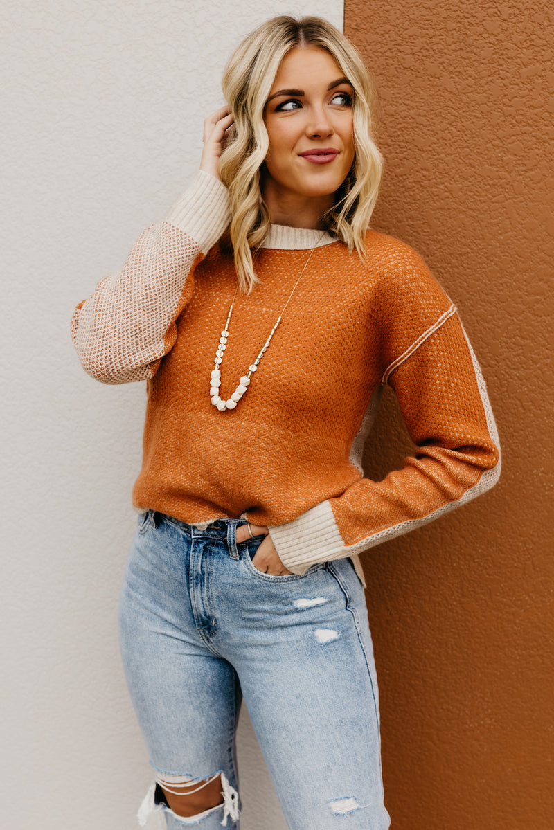 The Joselyn Reverse Seam Block Sweater