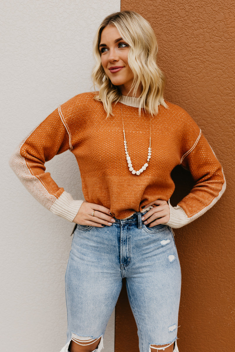 The Joselyn Reverse Seam Block Sweater