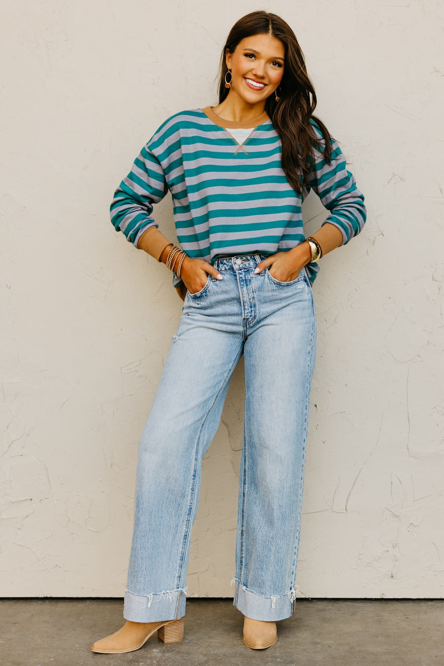 The Reece Striped Oversized Sweatshirt