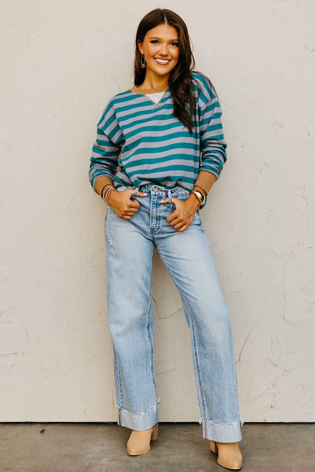 The Reece Striped Oversized Sweatshirt