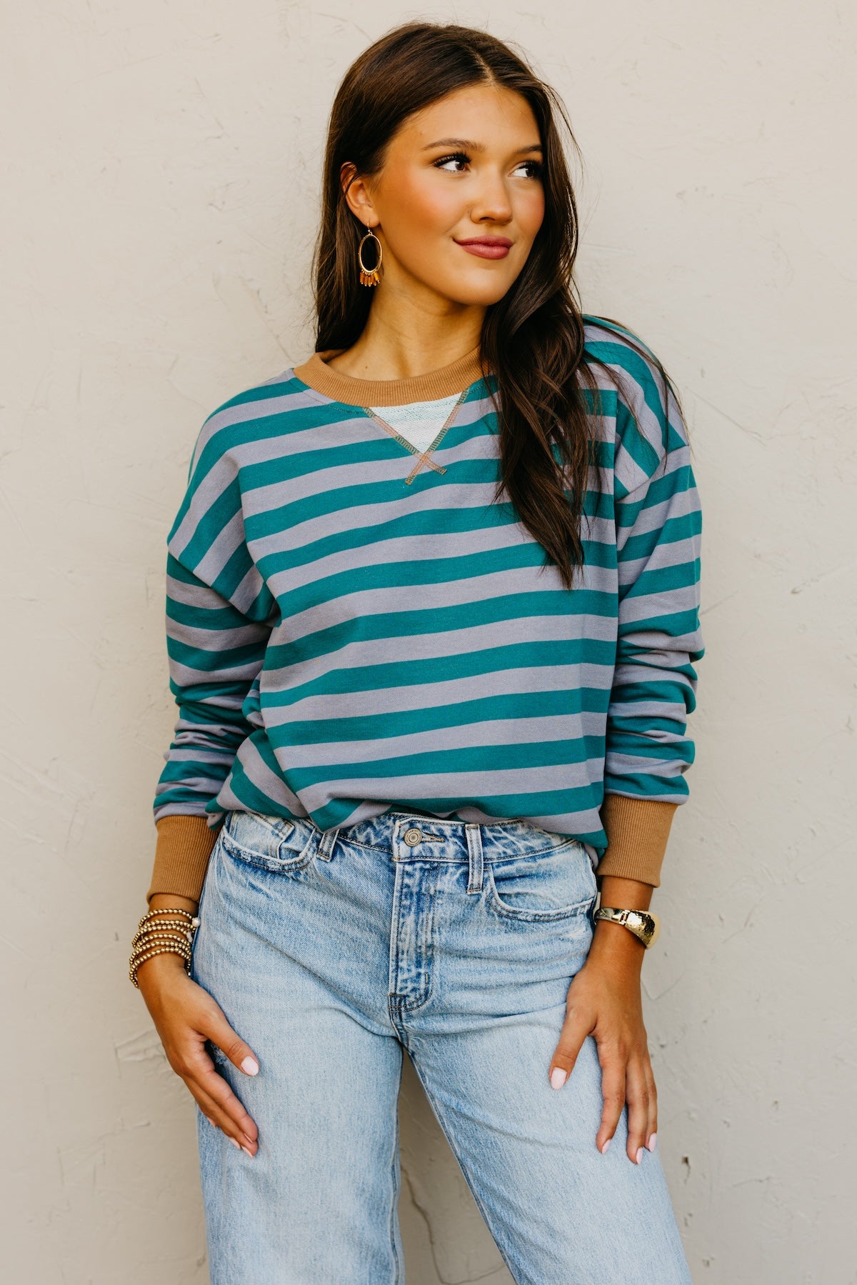 The Reece Striped Oversized Sweatshirt