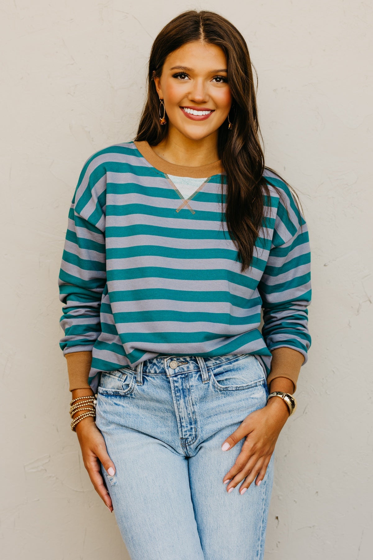 The Reece Striped Oversized Sweatshirt