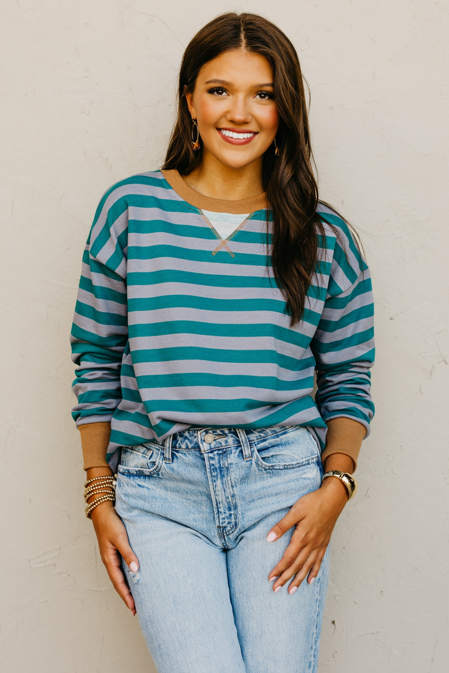 The Reece Striped Oversized Sweatshirt