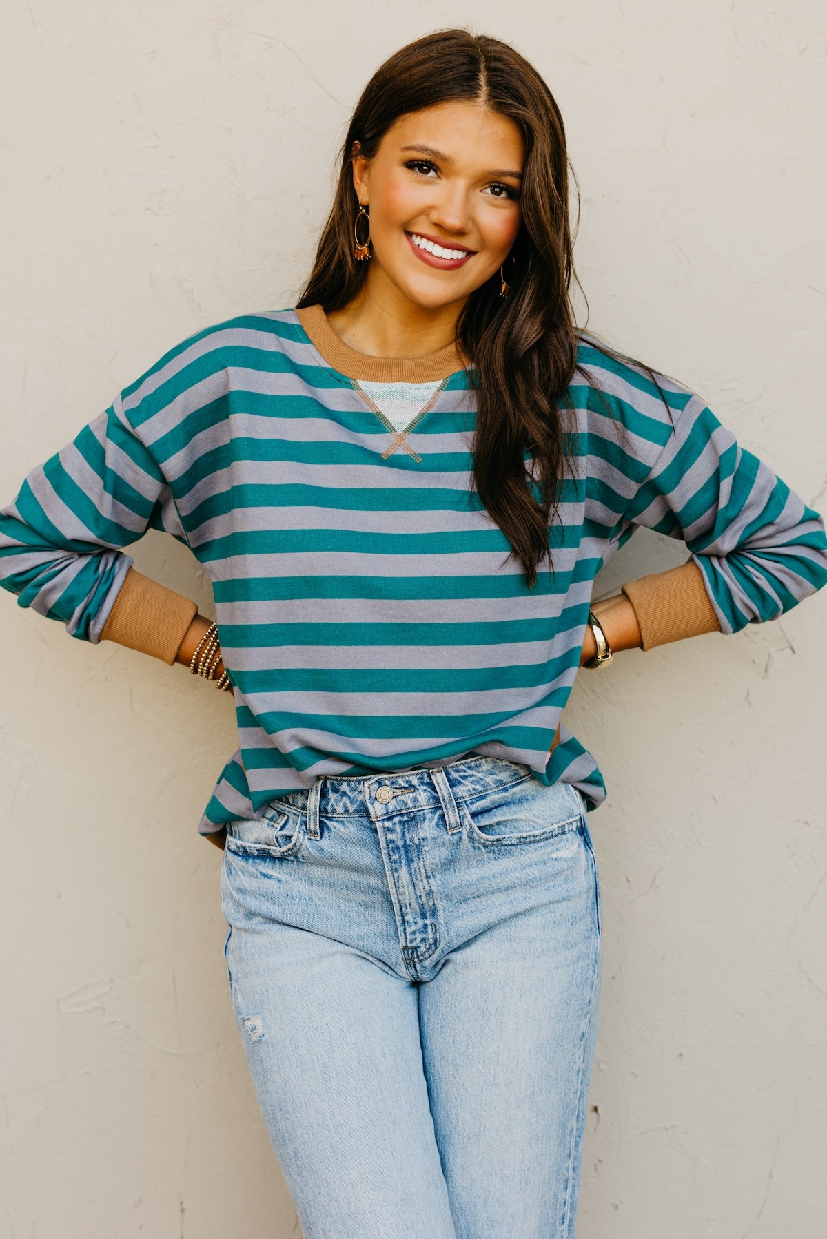 The Reece Striped Oversized Sweatshirt