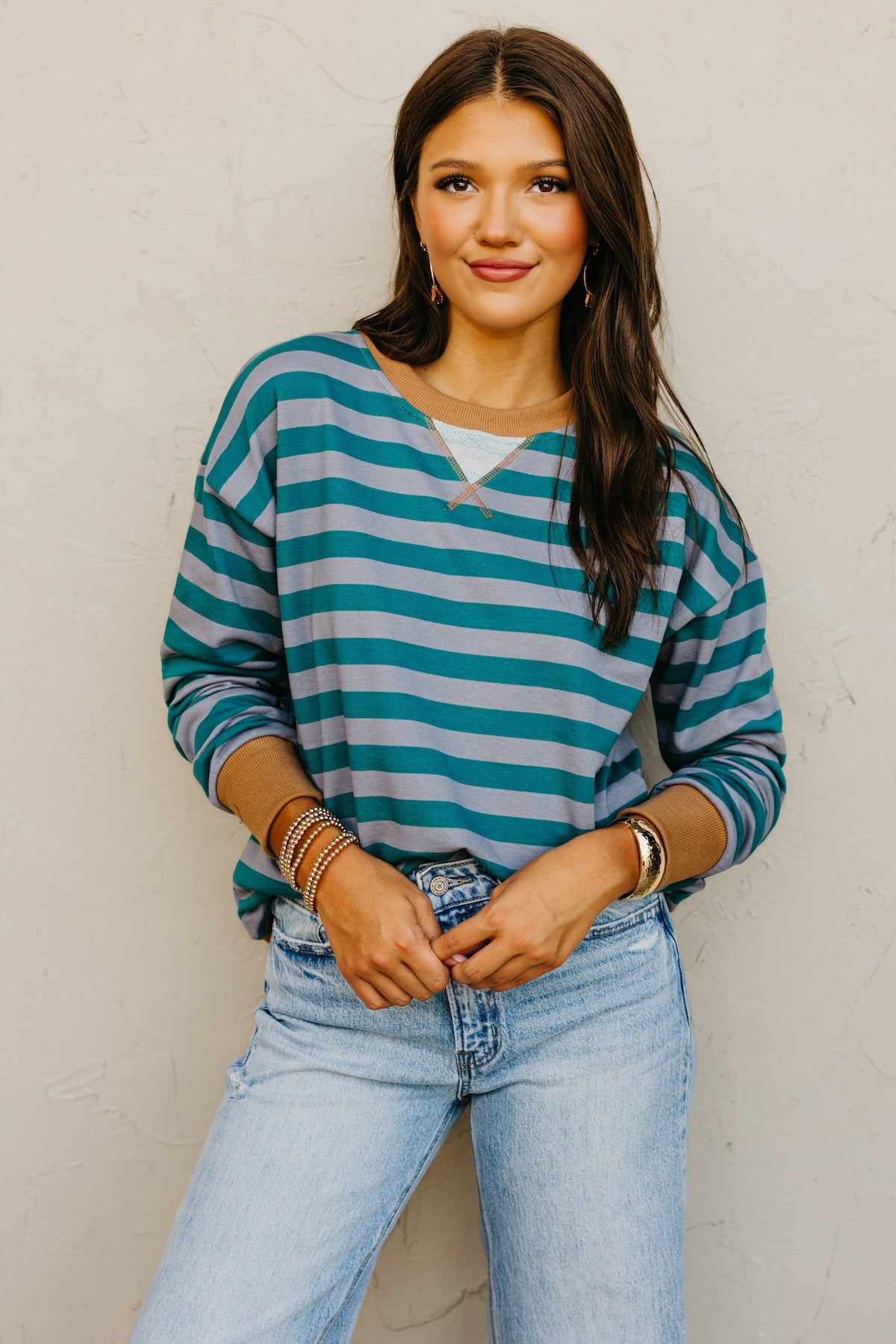 The Reece Striped Oversized Sweatshirt