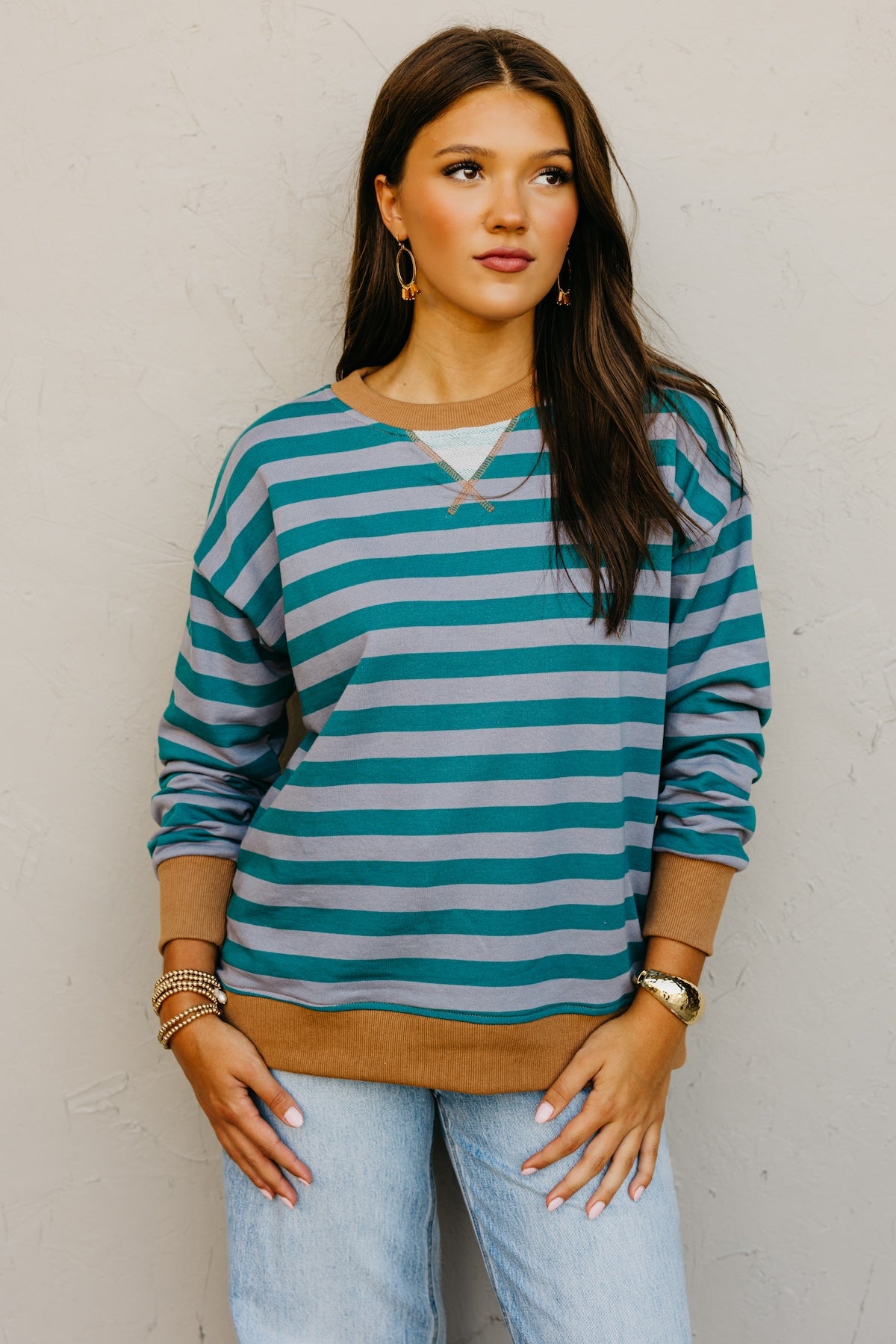 The Reece Striped Oversized Sweatshirt