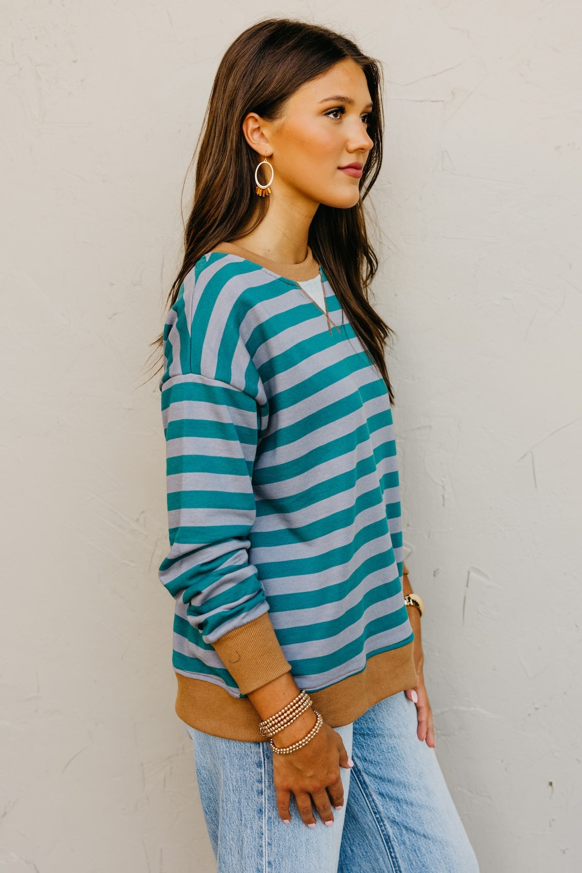 The Reece Striped Oversized Sweatshirt