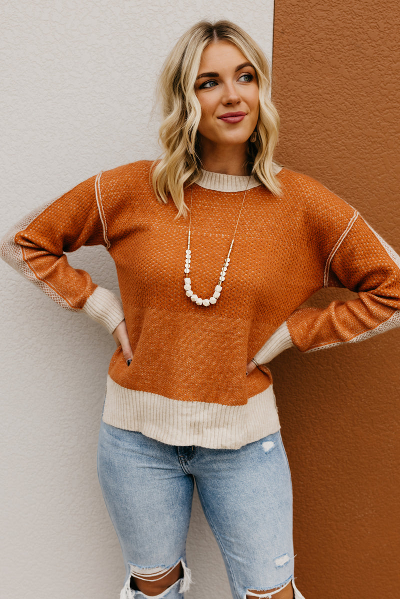 The Joselyn Reverse Seam Block Sweater