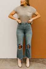 Vervet Denim | The Kaya 90's Vintage Crop Flare Jeans