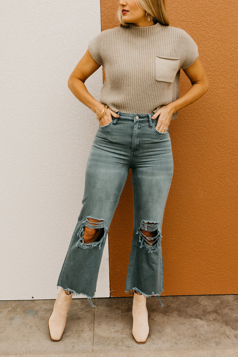Vervet Denim | The Kaya 90's Vintage Crop Flare Jeans