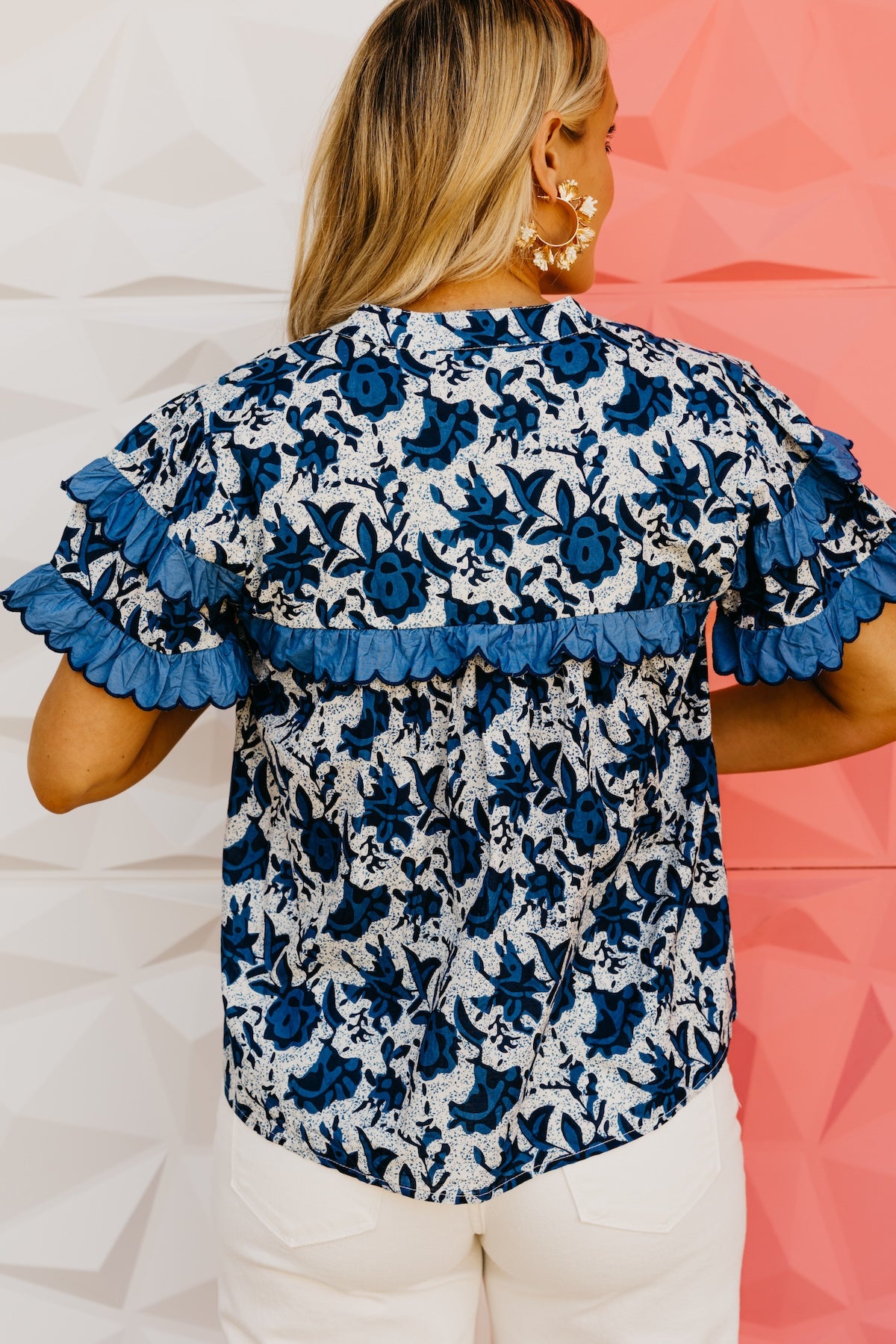 The Kayson Flutter Sleeve Floral Top