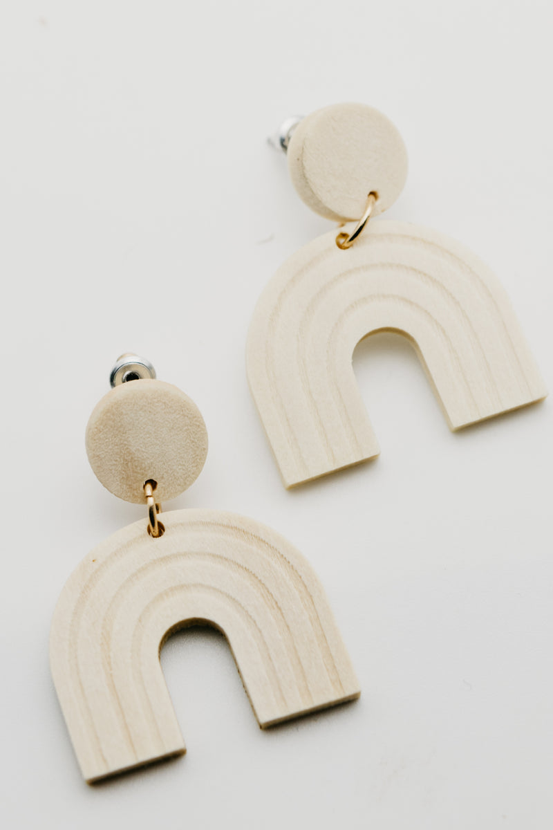 The Lilah Wood Arch Earring
