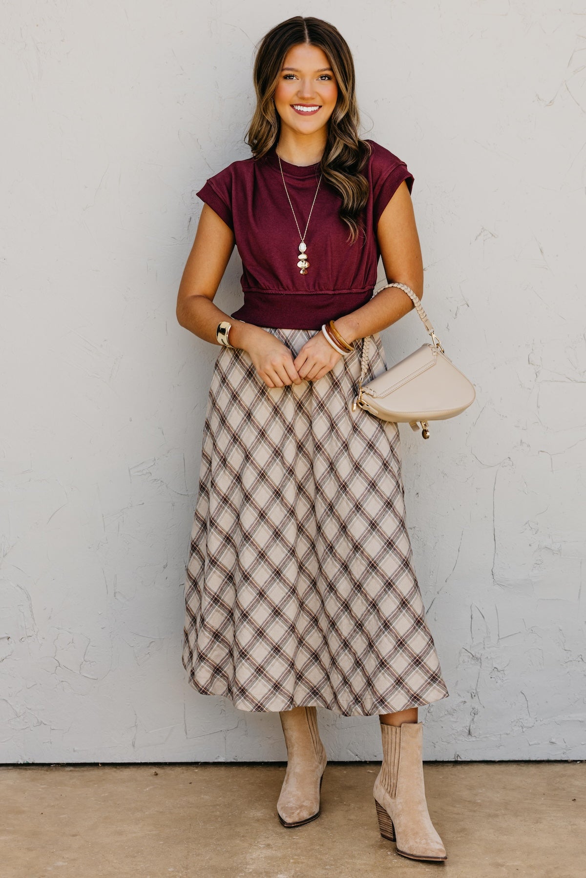 The Trishell Plaid Twofer Dress