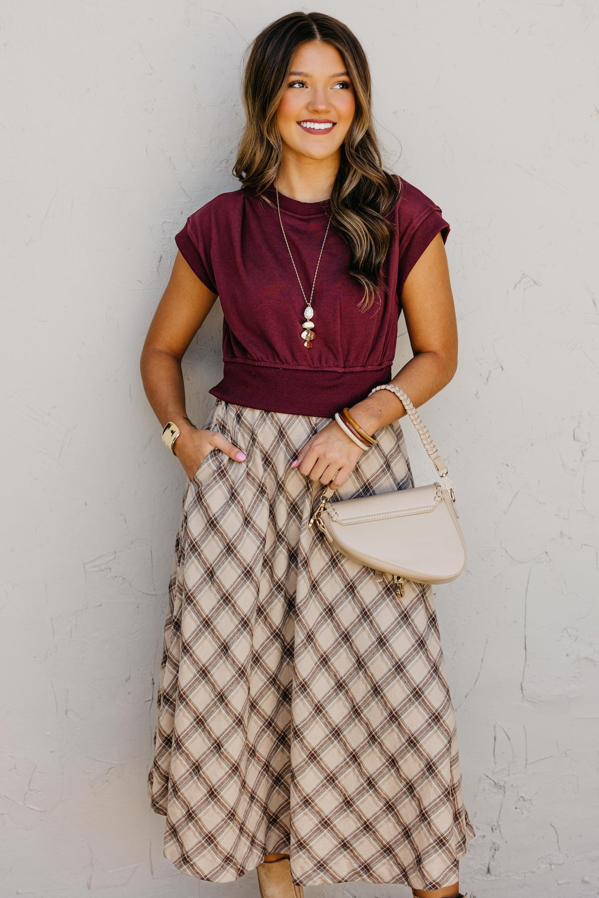 The Trishell Plaid Twofer Dress