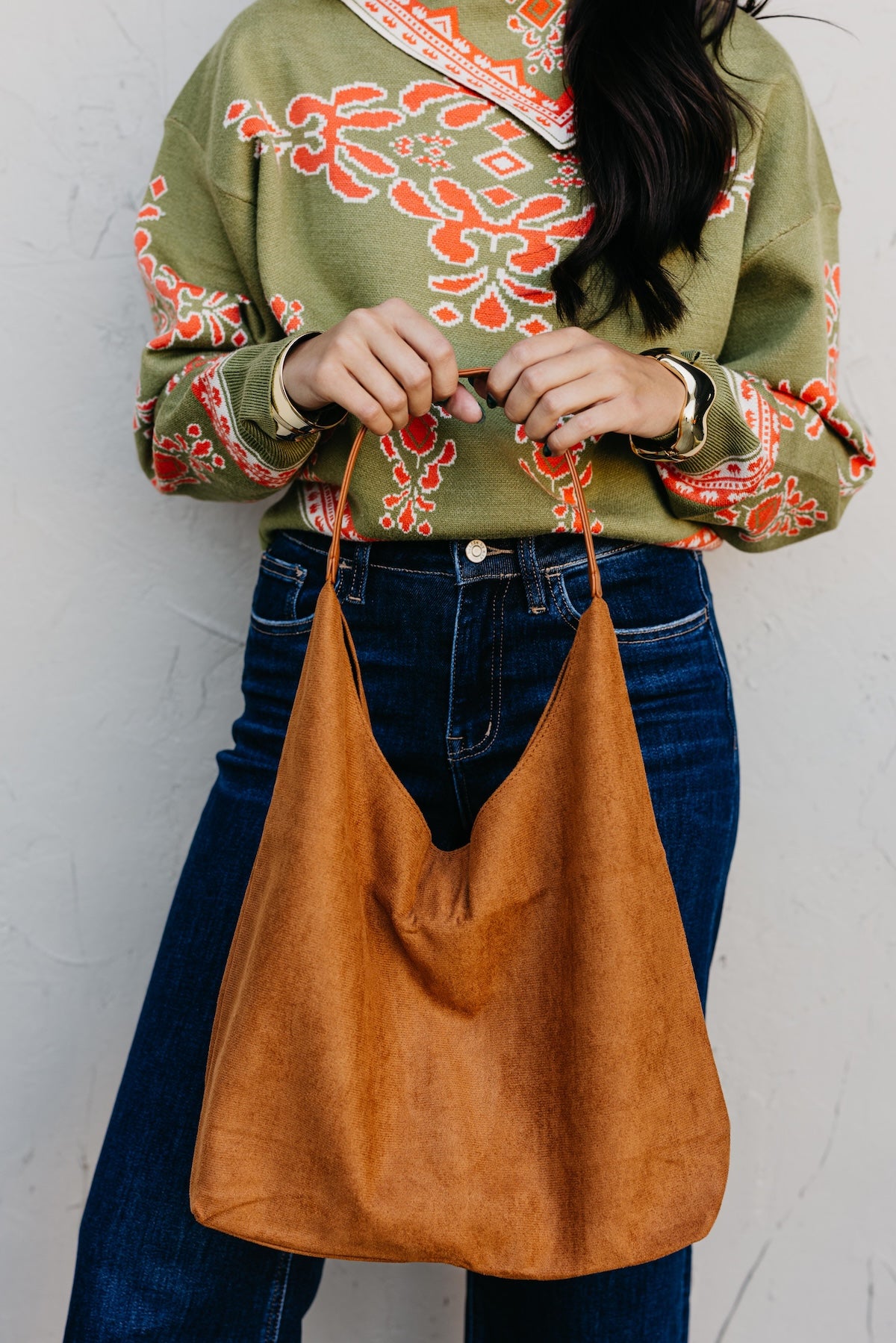 The Olyvia Suede Shoulder Bag