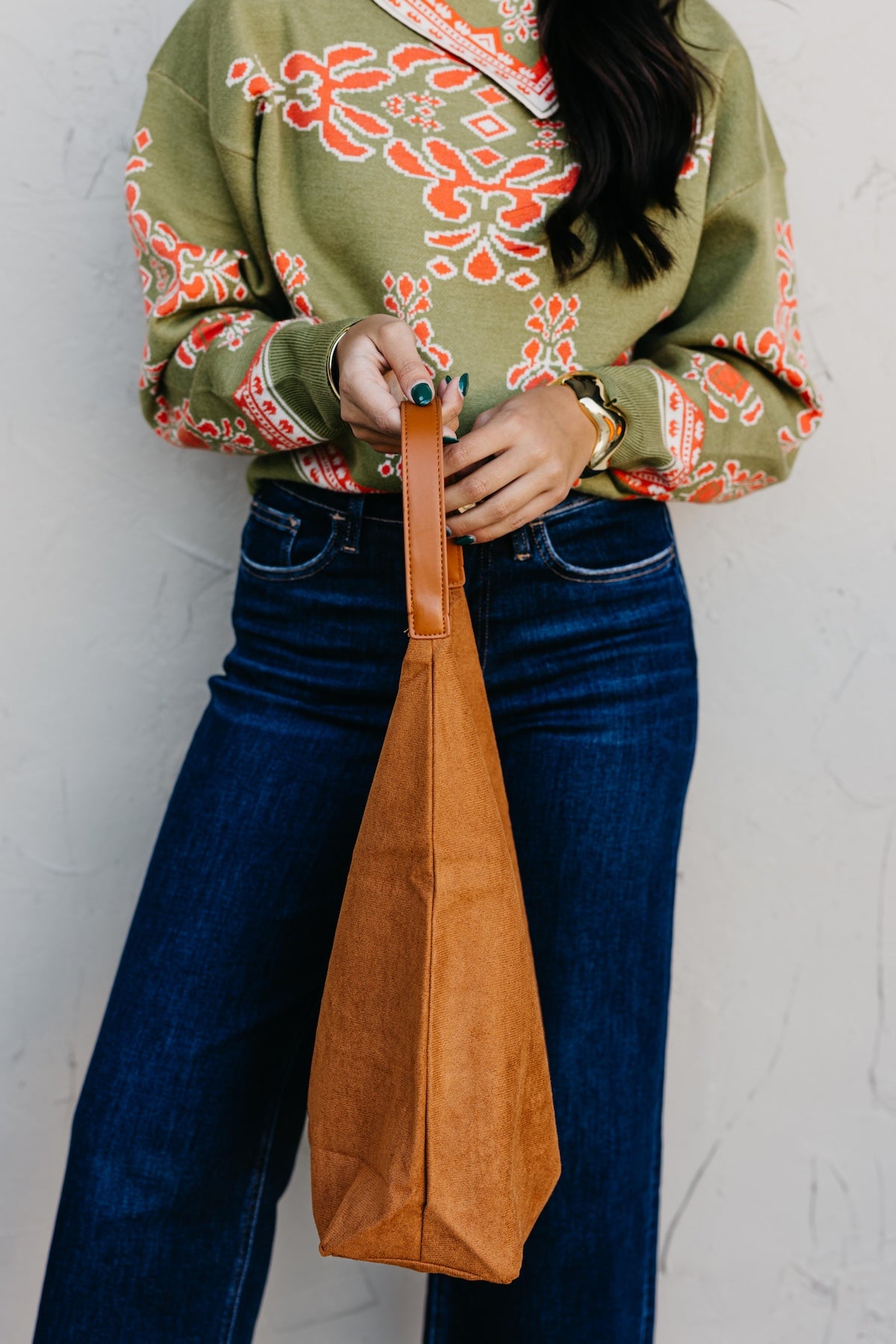 The Olyvia Suede Shoulder Bag