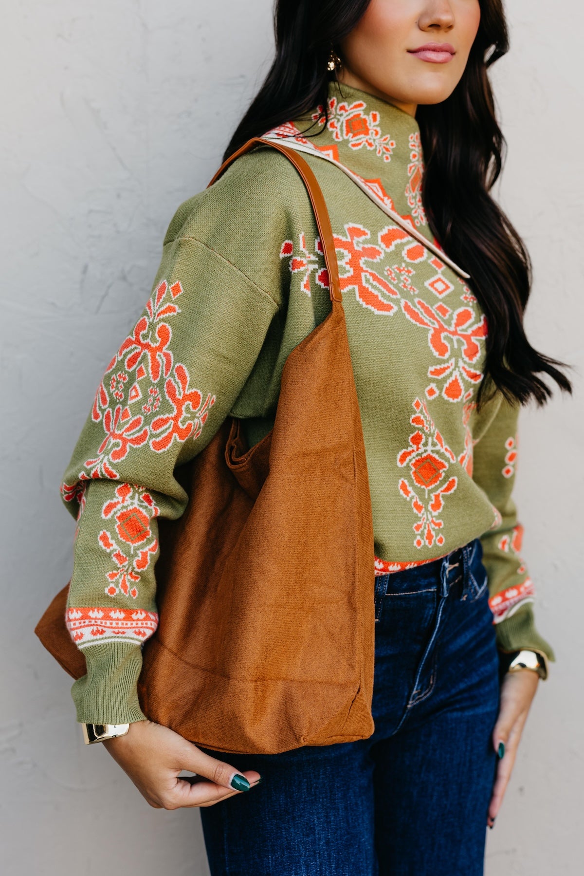 The Olyvia Suede Shoulder Bag