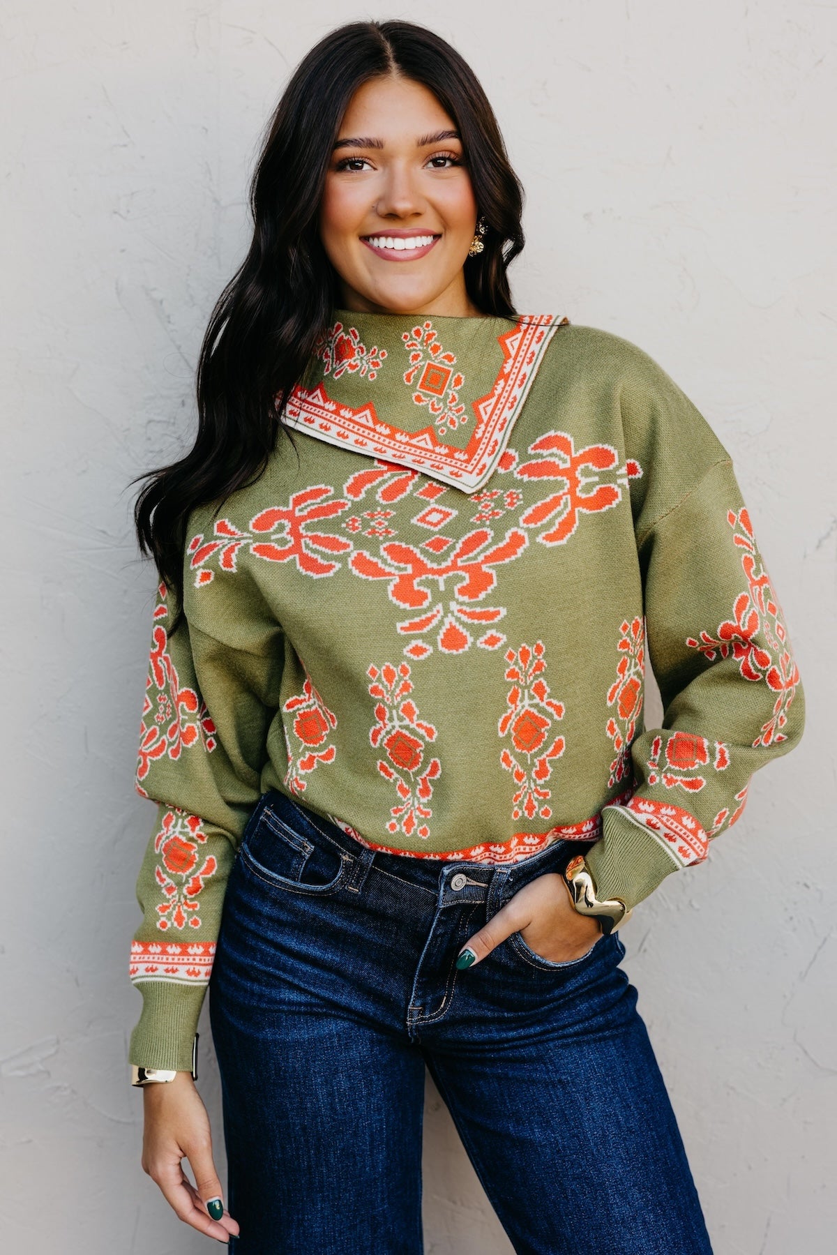 The Gwen Print Sweater