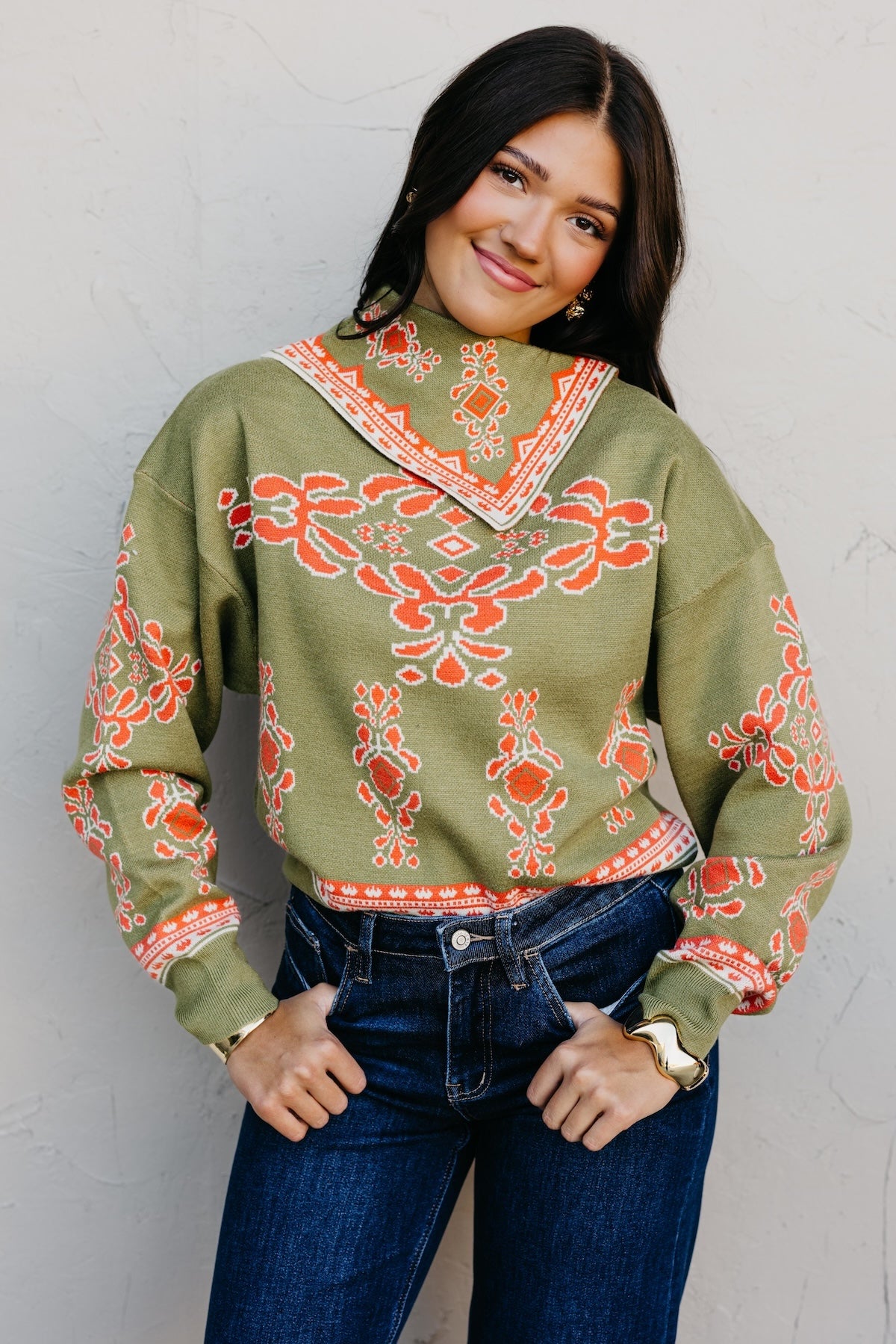 The Gwen Print Sweater