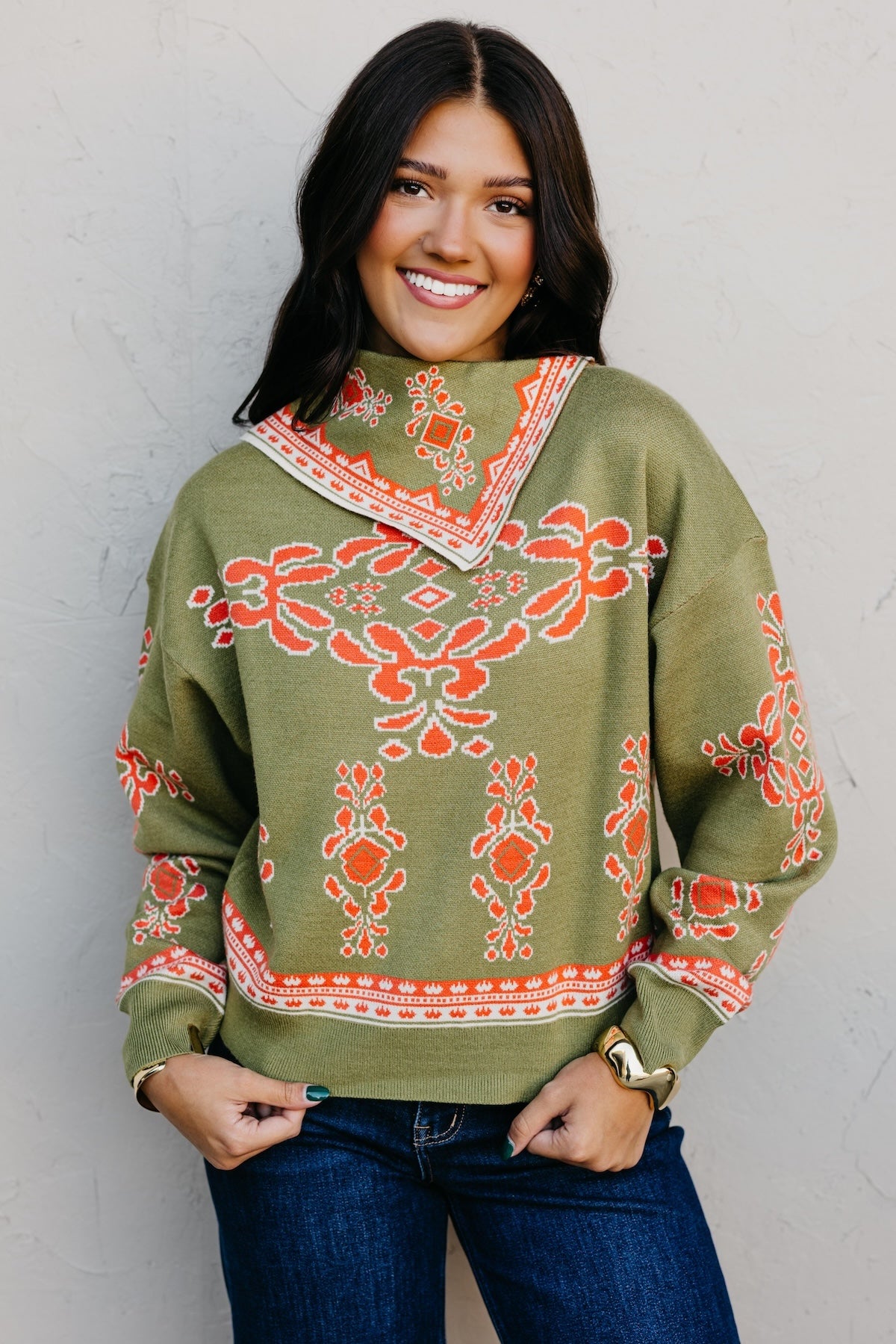 The Gwen Print Sweater