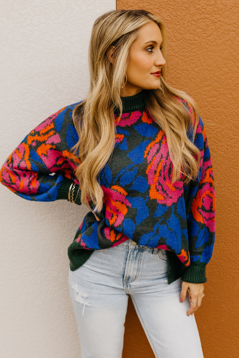 The Aryanna Floral Sweater