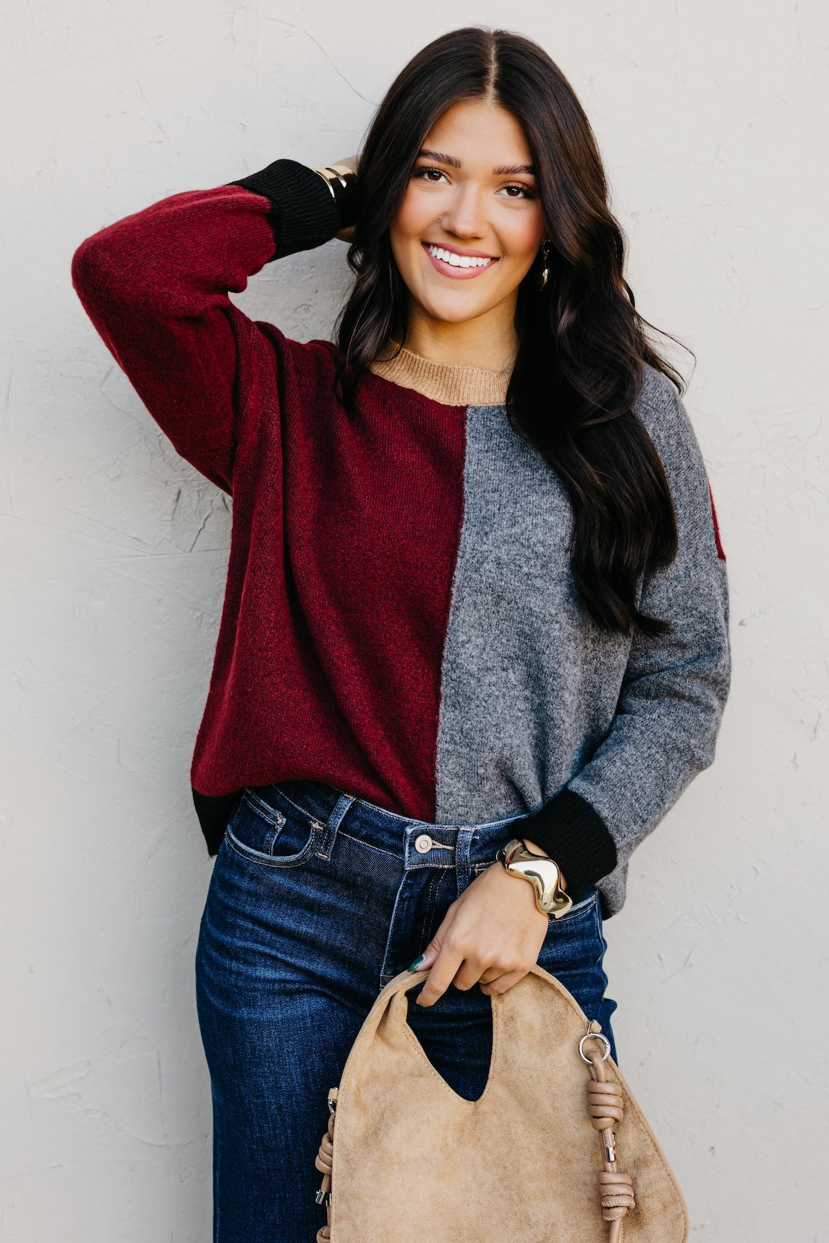 The Wendi Colorblock Knit Sweater