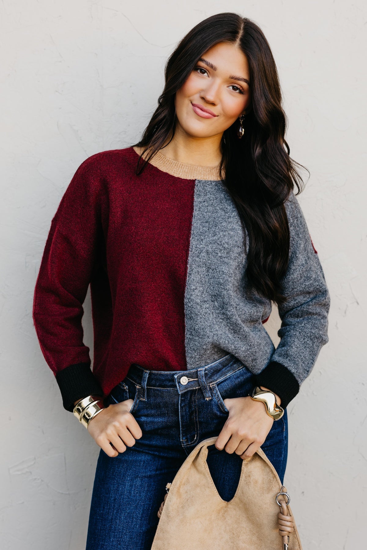 The Wendi Colorblock Knit Sweater