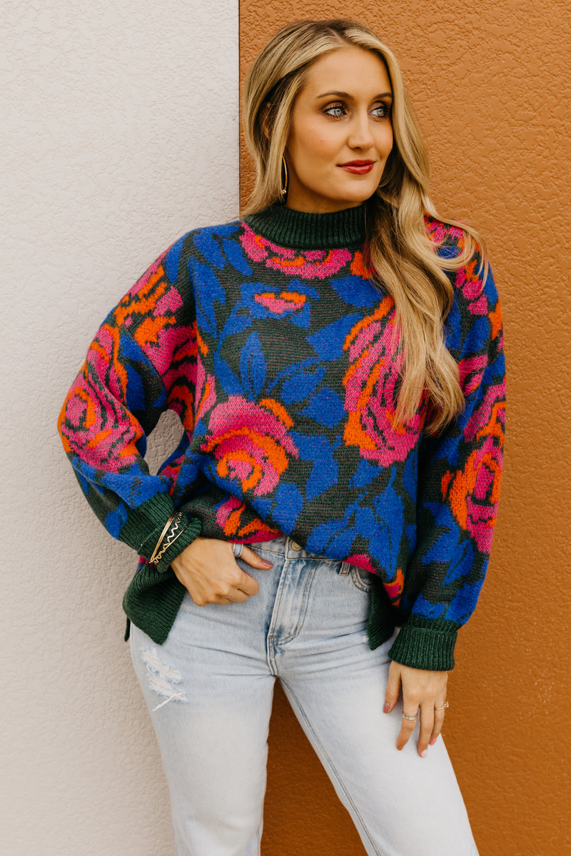 The Aryanna Floral Sweater