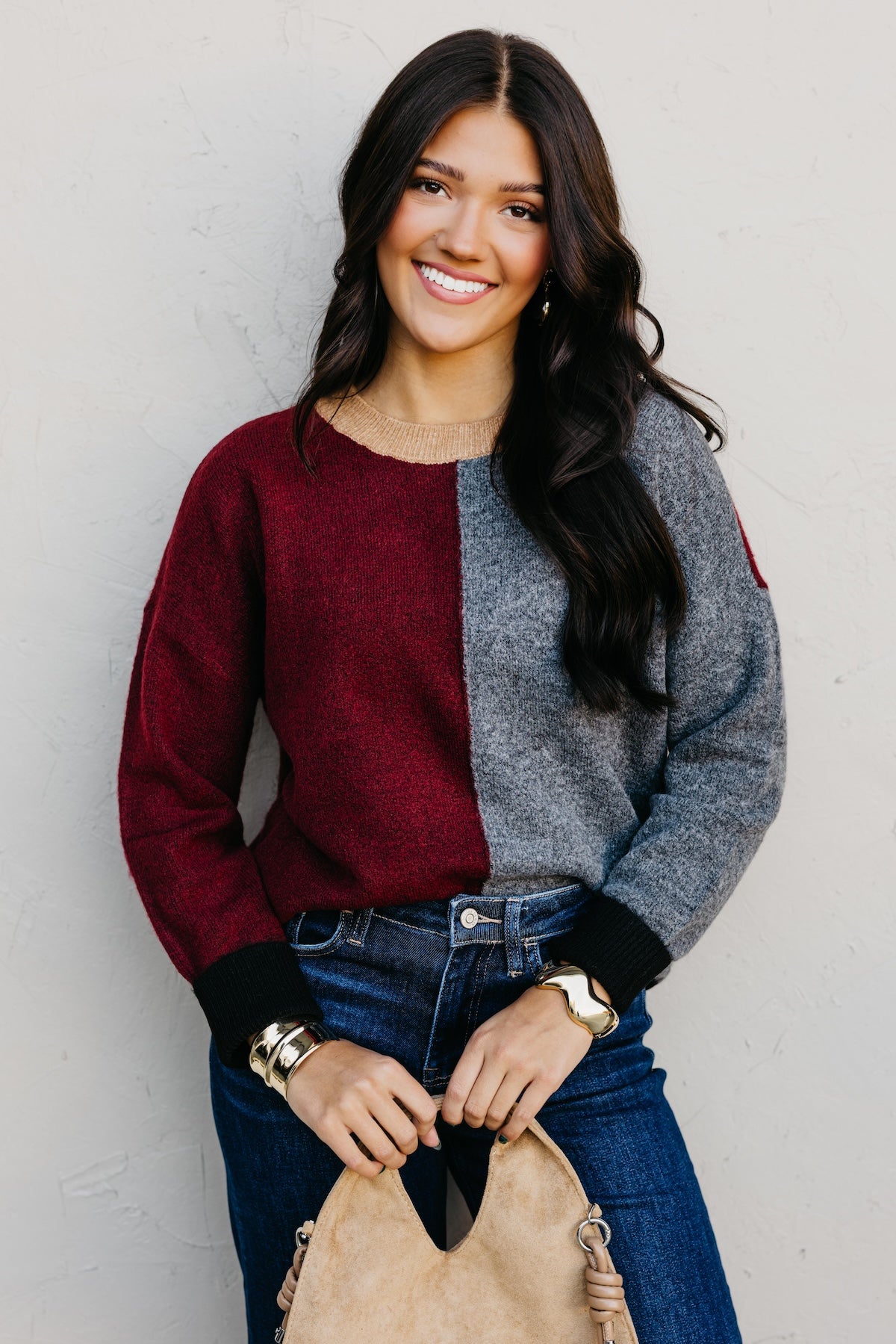 The Wendi Colorblock Knit Sweater