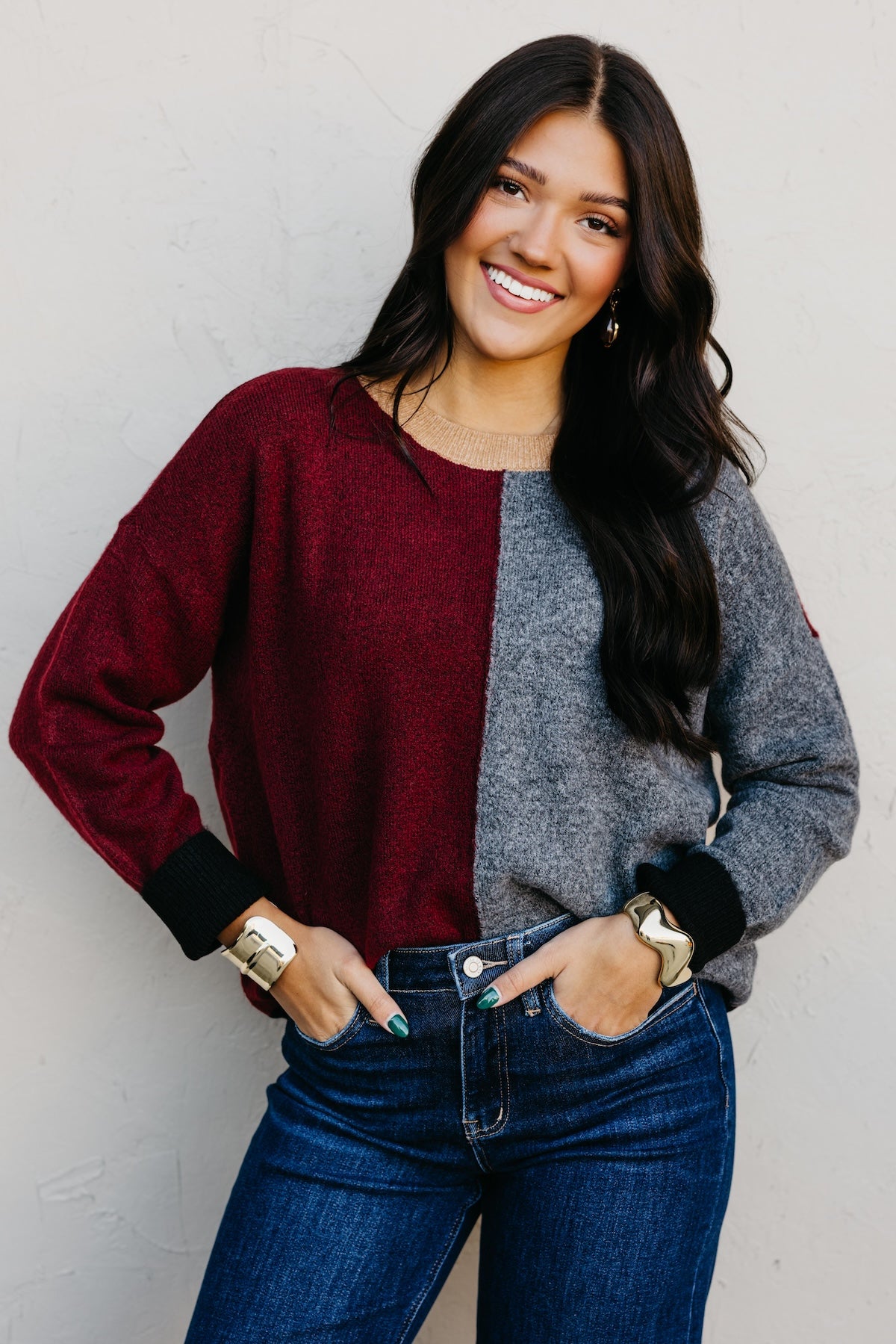 The Wendi Colorblock Knit Sweater