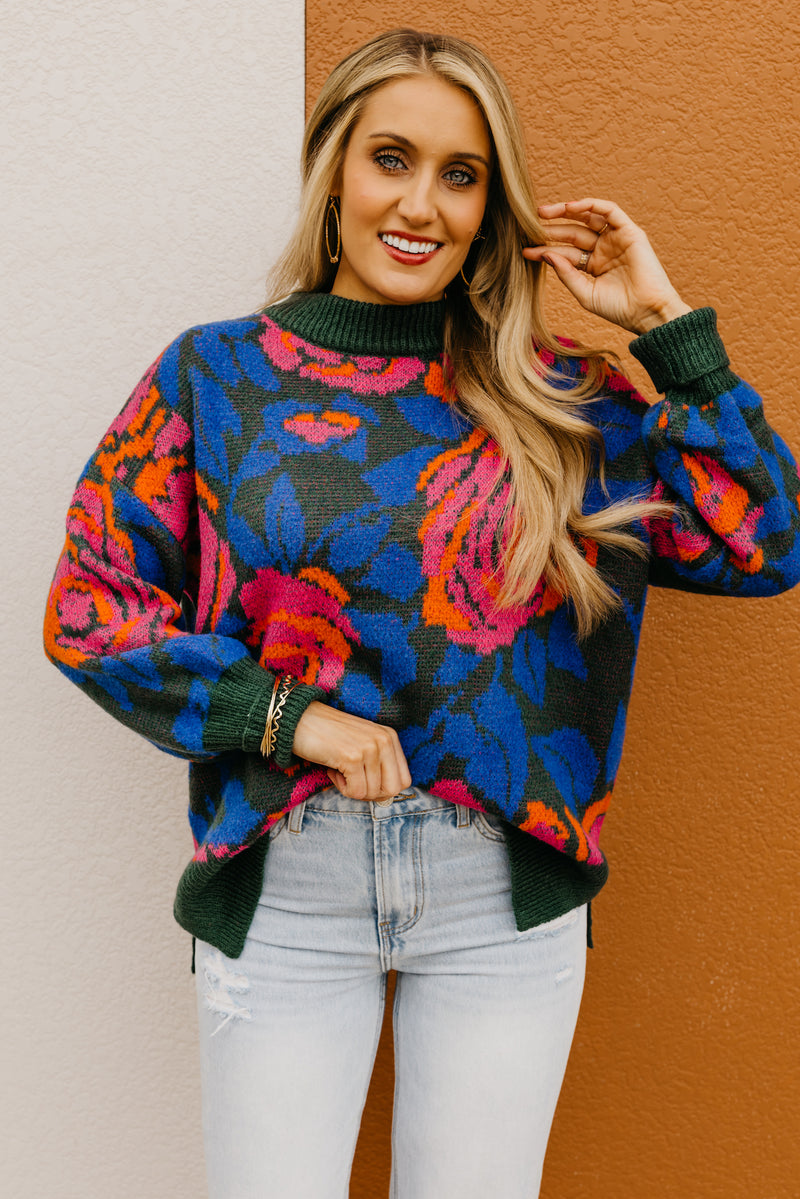 The Aryanna Floral Sweater