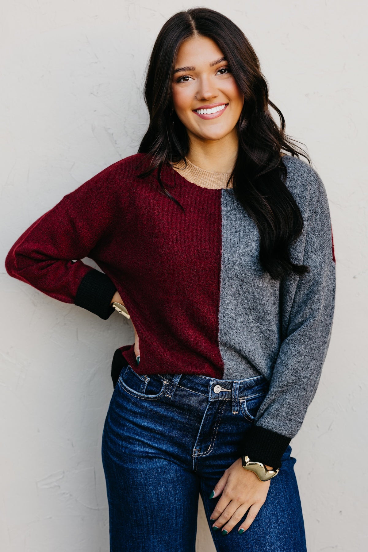 The Wendi Colorblock Knit Sweater