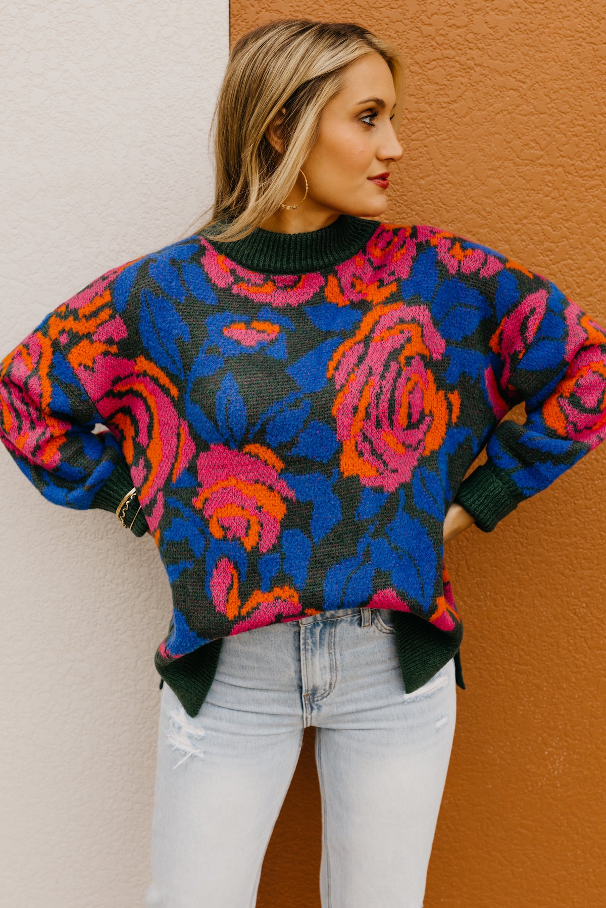 The Aryanna Floral Sweater  - FINAL SALE