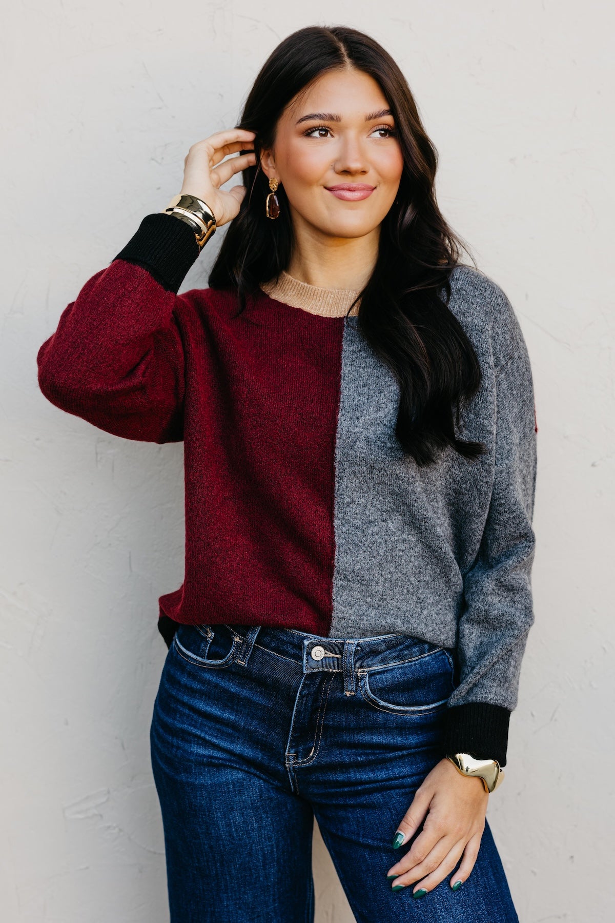 The Wendi Colorblock Knit Sweater