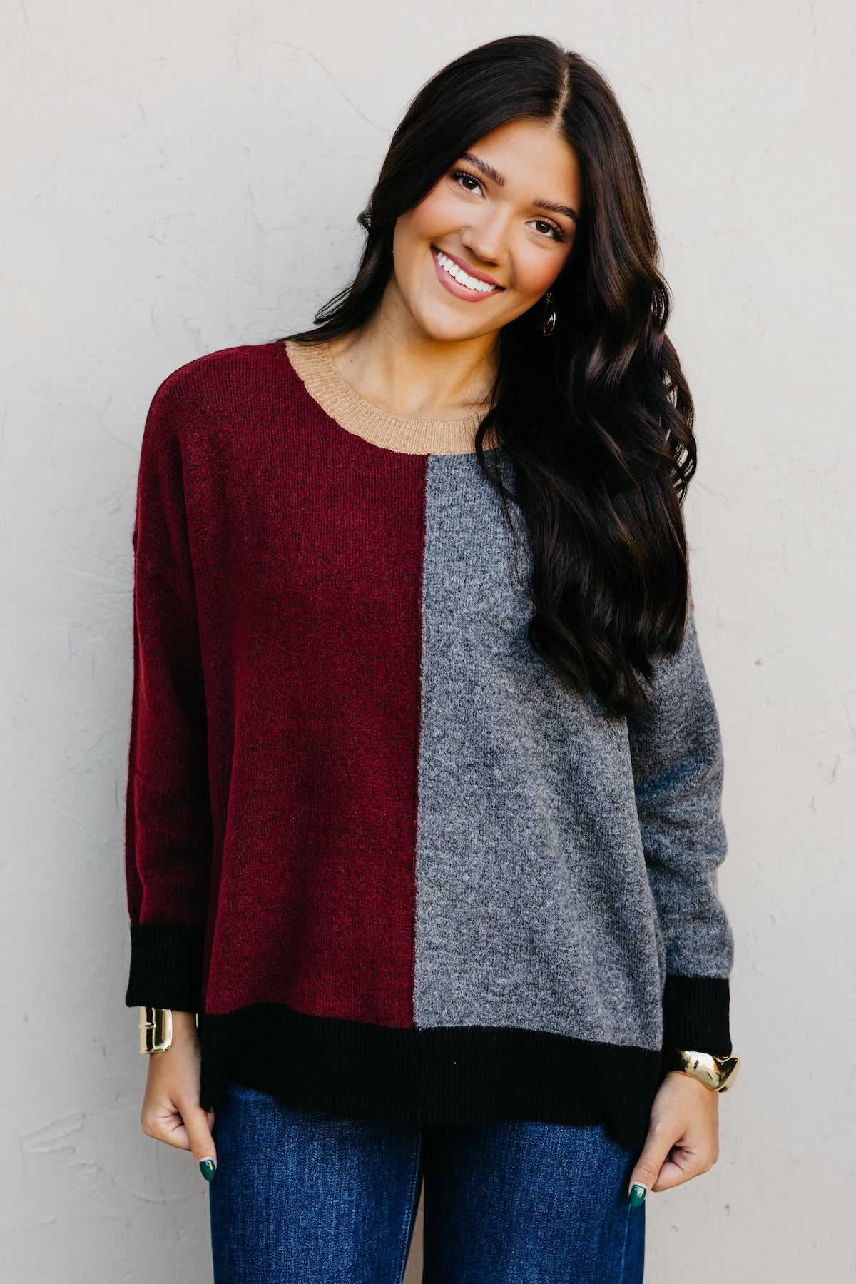 The Wendi Colorblock Knit Sweater