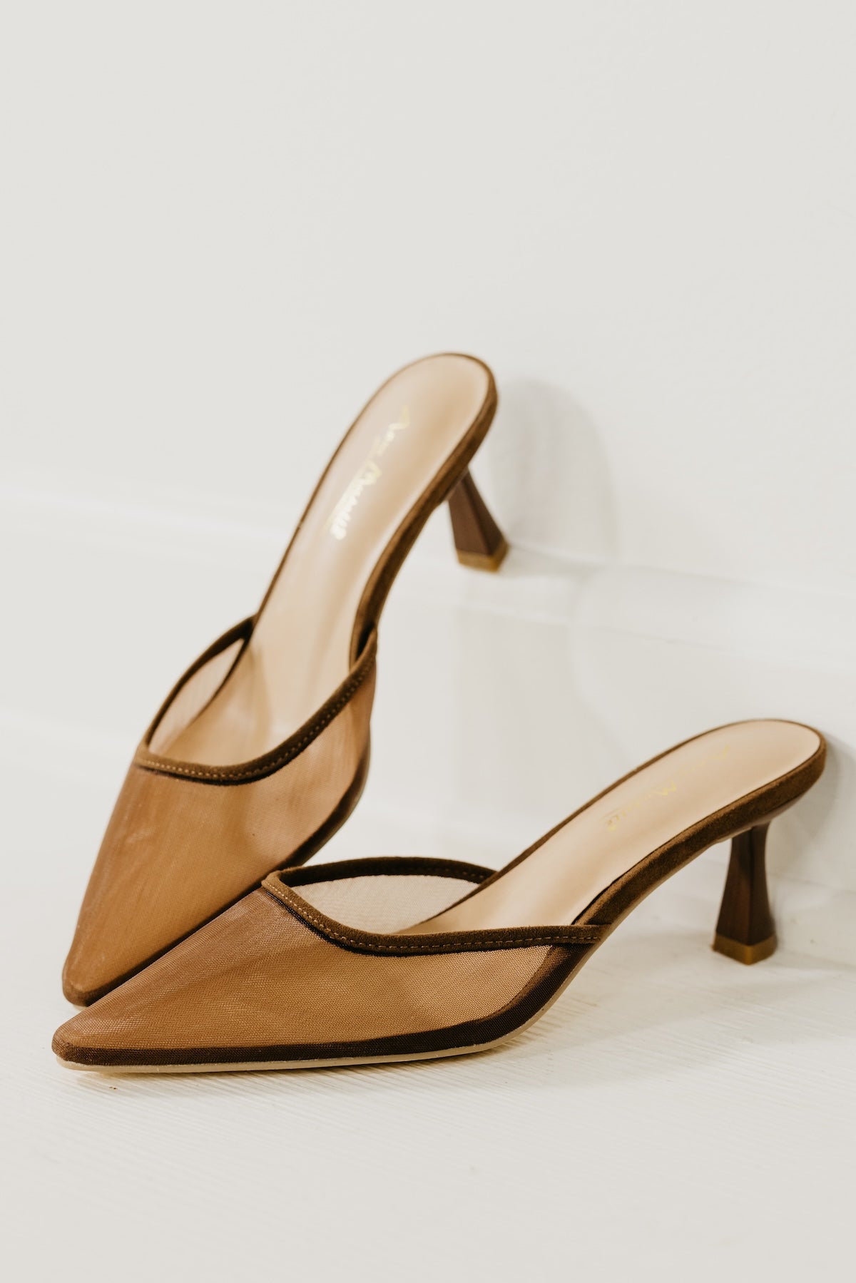 The Scarlet Mesh Kitten Heel
