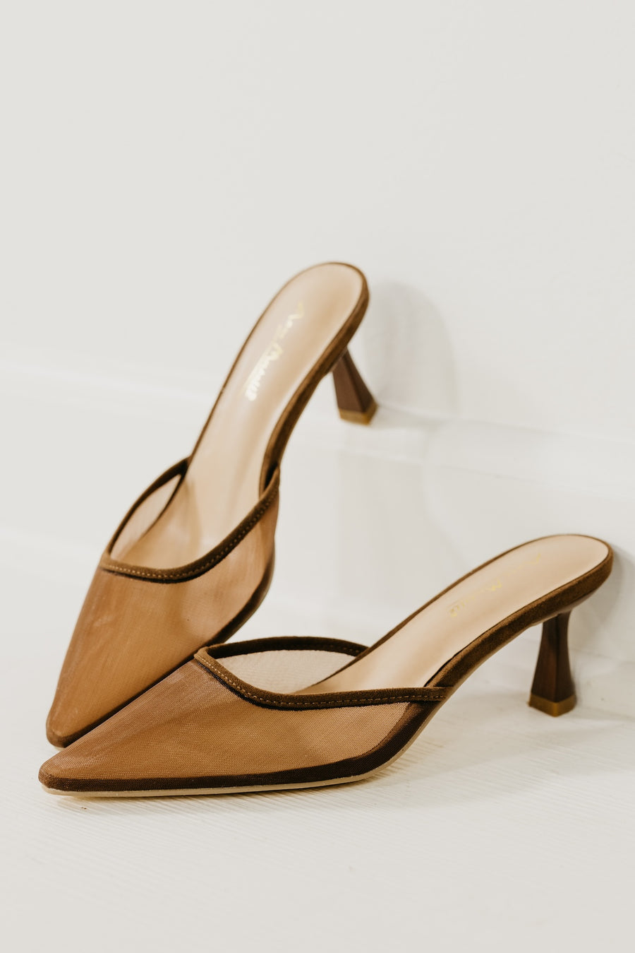 The Scarlet Mesh Kitten Heel